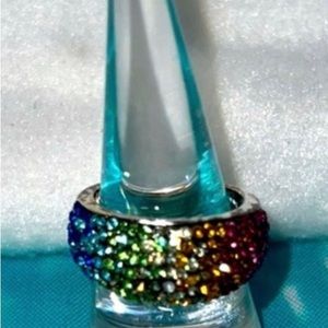 #419✅ Rainbow gem ring.